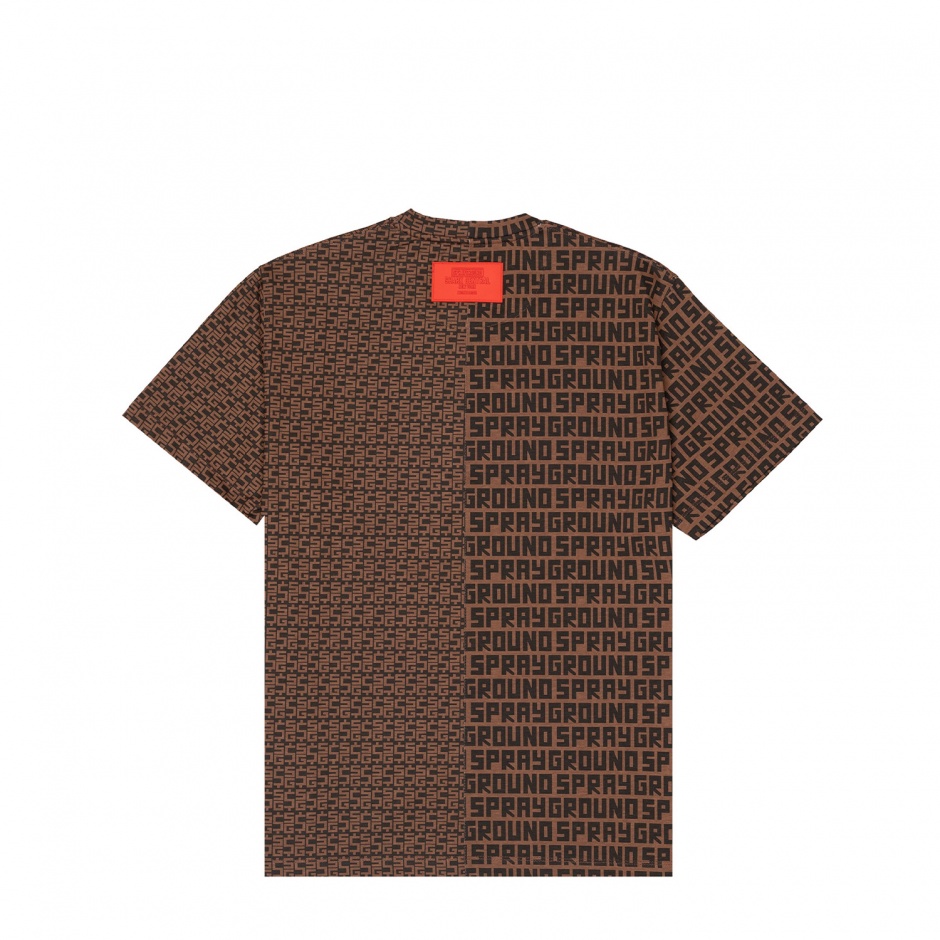 SPRAYGROUND Tricou bumbac bărbați maro - vezi 2 - Pepina.ro SPRAYGROUND Tricou bumbac bărbați maro - vezi 2