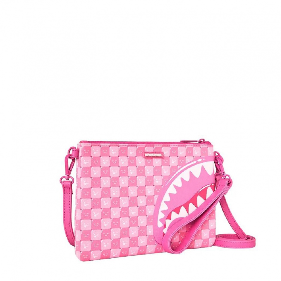 SPRAYGROUND Clutch PINK NEW CHECK FACES - vezi 2 - Pepina.ro SPRAYGROUND Clutch PINK NEW CHECK FACES - vezi 2