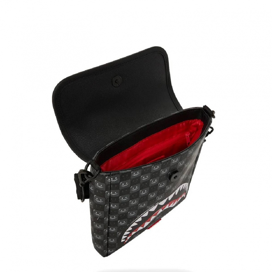 SPRAYGROUND Borsetă SHARKS IN PARIS WTF BUBBLY BLACK CHECK - vezi 3 - Pepina.ro SPRAYGROUND Borsetă SHARKS IN PARIS WTF BUBBLY BLACK CHECK - vezi 3