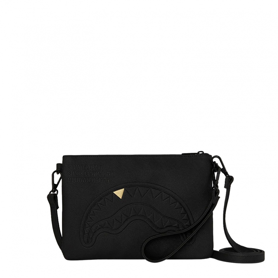 SPRAYGROUND Borsetă BLACKED OUT EMBOSSED GOLD TOOTH - vezi 1 - Pepina.ro SPRAYGROUND Borsetă BLACKED OUT EMBOSSED GOLD TOOTH - vezi 1