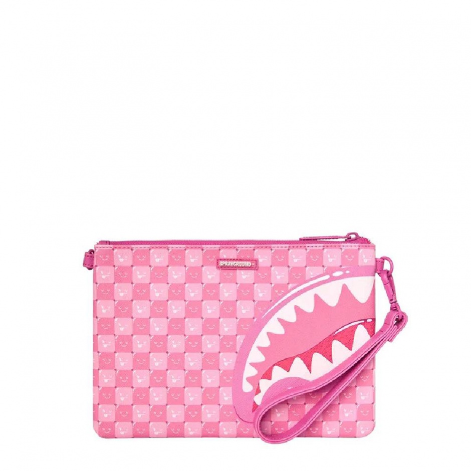 SPRAYGROUND Clutch PINK NEW CHECK FACES - vezi 3 - Pepina.ro SPRAYGROUND Clutch PINK NEW CHECK FACES - vezi 3