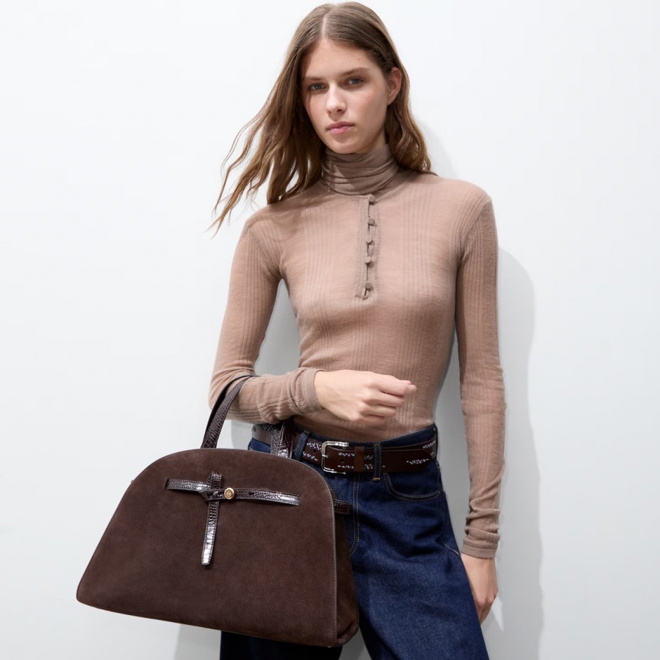 TORY BURCH Ghete damă maro Romy - vezi 4