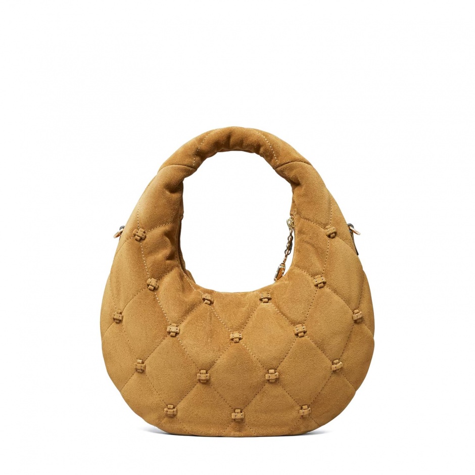 TORY BURCH Geantă damă maro BUNNY KNOT SUEDE - vezi 3