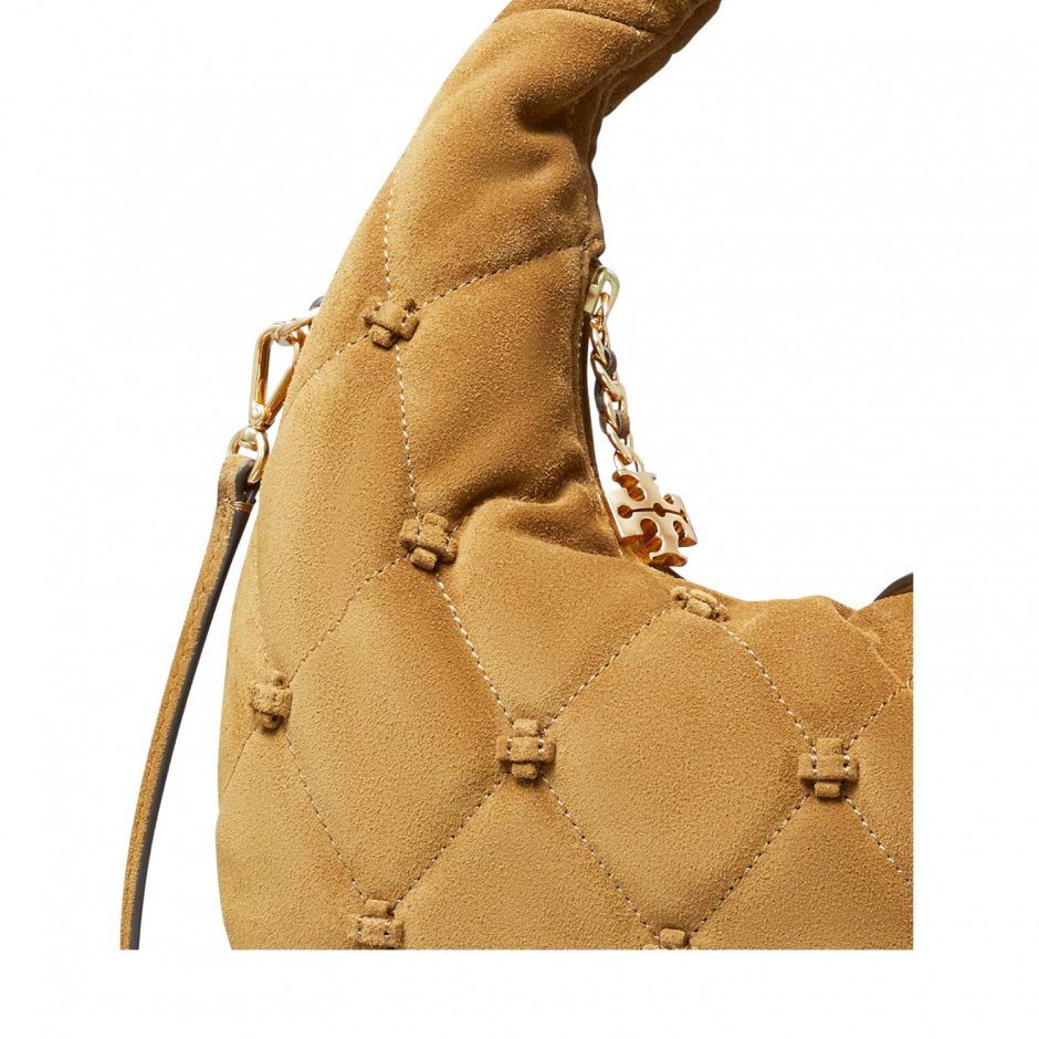 TORY BURCH Geantă damă maro BUNNY KNOT SUEDE - vezi 4