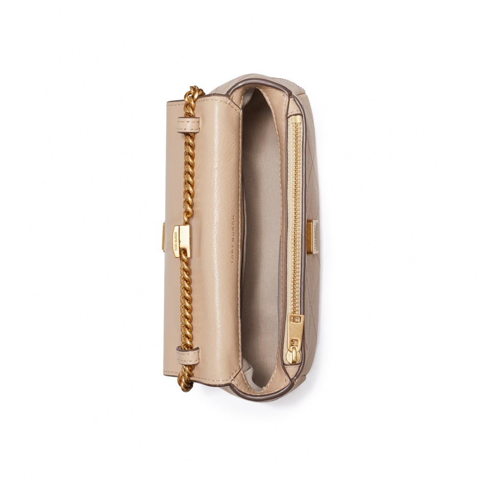 TORY BURCH Geantă damă bej Mini Charlie - vezi 4