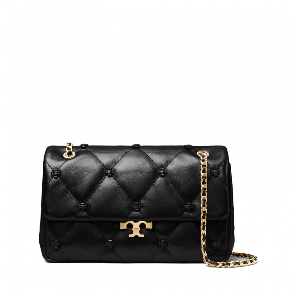 TORY BURCH Poșetă damă neagră SMALL BUNNY KNOT - vezi 1
