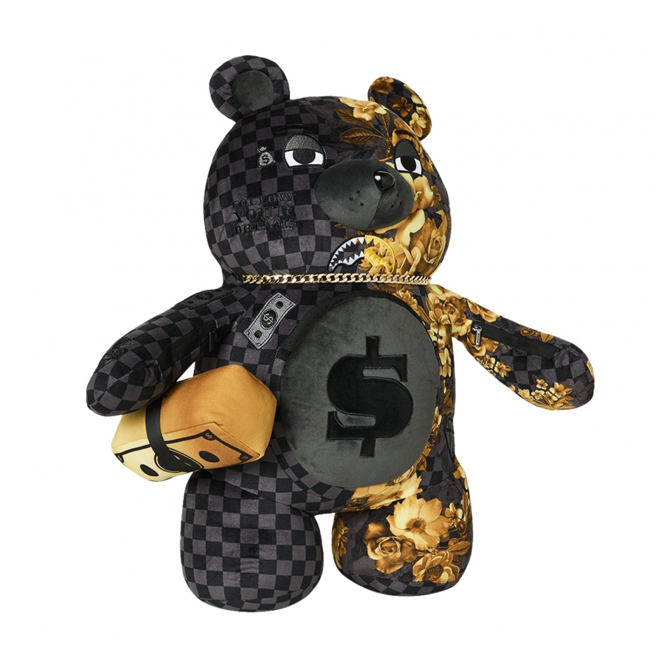 SPRAYGROUND Rucsac GOLD FLORAL REMIX MONEYBEAR - vezi 2