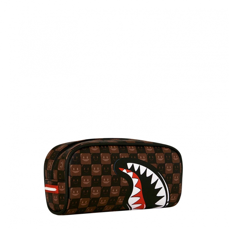 SPRAYGROUND Trusă / Penar SHARKS IN PARIS WTF BUBBLE BROWN CHECK - vezi 2 - Pepina.ro SPRAYGROUND Trusă / Penar SHARKS IN PARIS WTF BUBBLE BROWN CHECK - vezi 2