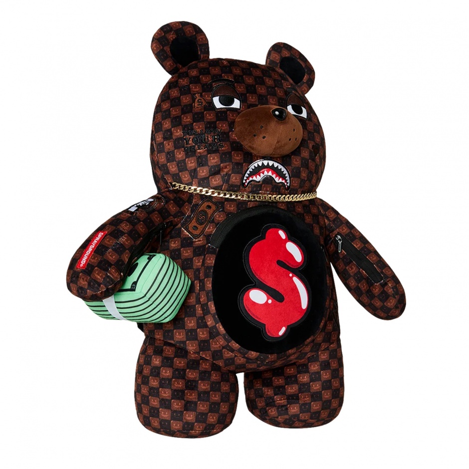 SPRAYGROUND Rucsac SHARKS IN PARIS WTF BUBBLE BROWN CHECK MONEYBEAR - vezi 2 - Pepina.ro SPRAYGROUND Rucsac SHARKS IN PARIS WTF BUBBLE BROWN CHECK MONEYBEAR - vezi 2