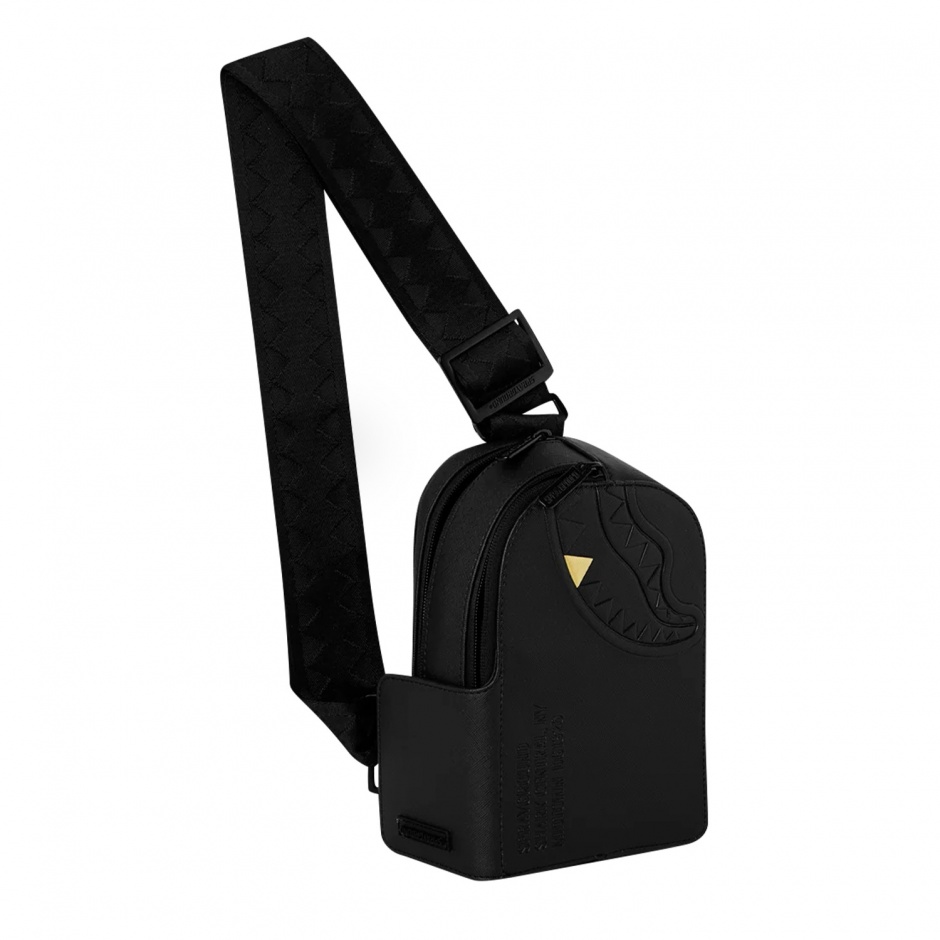 SPRAYGROUND Borsetă BLACKED OUT EMBOSSED GOLD TOOTH - vezi 2 - Pepina.ro SPRAYGROUND Borsetă BLACKED OUT EMBOSSED GOLD TOOTH - vezi 2