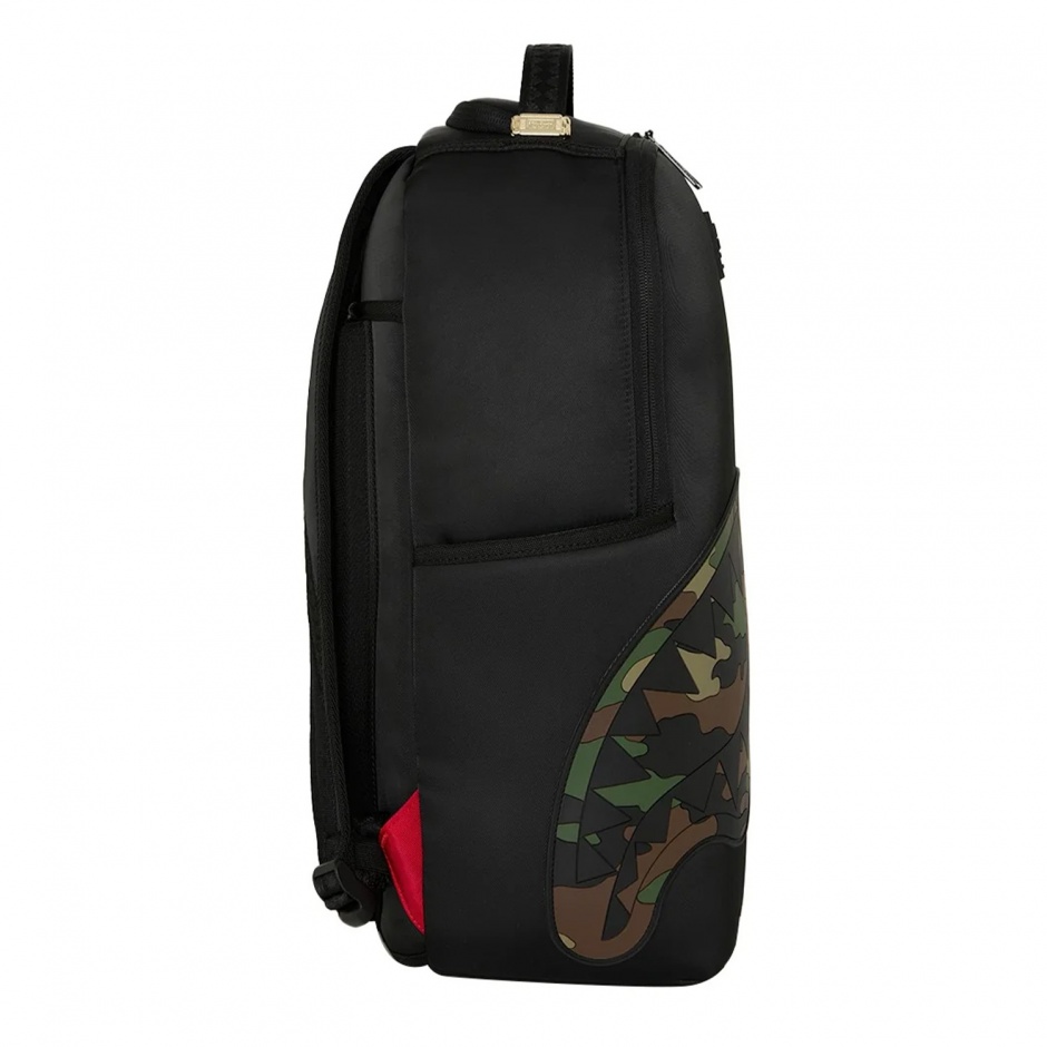 SPRAYGROUND Rucsac SHARK CENTRAL BLACK NYLON CAMO EMBOSSED SHARK - vezi 2 - Pepina.ro SPRAYGROUND Rucsac SHARK CENTRAL BLACK NYLON CAMO EMBOSSED SHARK - vezi 2