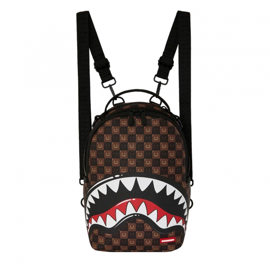 SPRAYGROUND Rucsac SHARKS IN PARIS WTF BUBBLE BROWN CHECK MINI - vezi 1 - Pepina.ro SPRAYGROUND Rucsac SHARKS IN PARIS WTF BUBBLE BROWN CHECK MINI - vezi 1