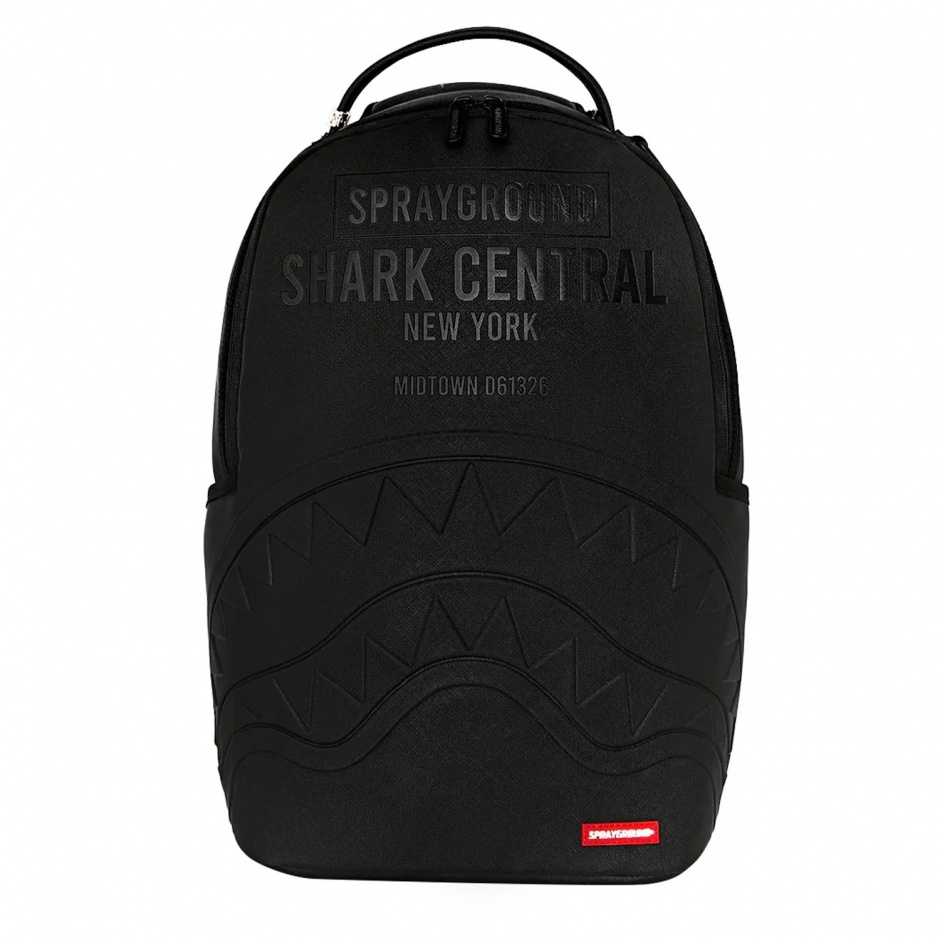 SPRAYGROUND Rucsac SHARK CENTRAL EMBOSSED BLACK NYLON - vezi 1 - Pepina.ro SPRAYGROUND Rucsac SHARK CENTRAL EMBOSSED BLACK NYLON - vezi 1