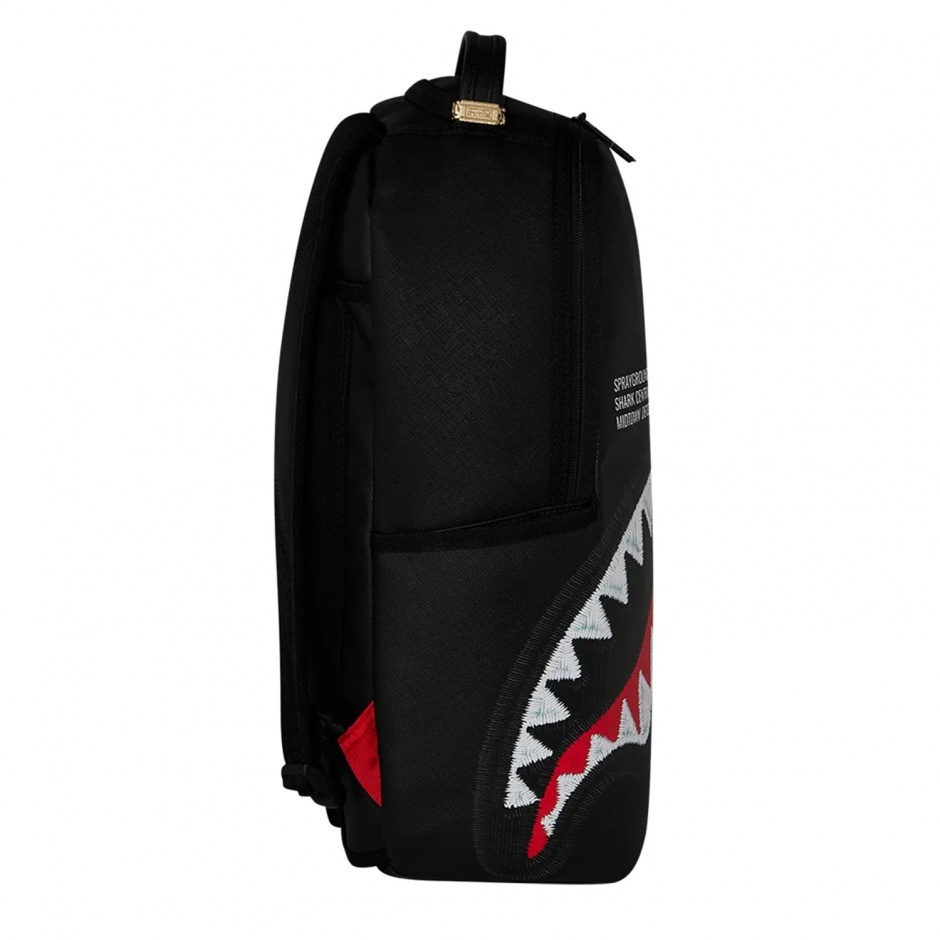 SPRAYGROUND Rucsac SHARK CENTRAL BLACK EMBROIDERED SHARK - vezi 2