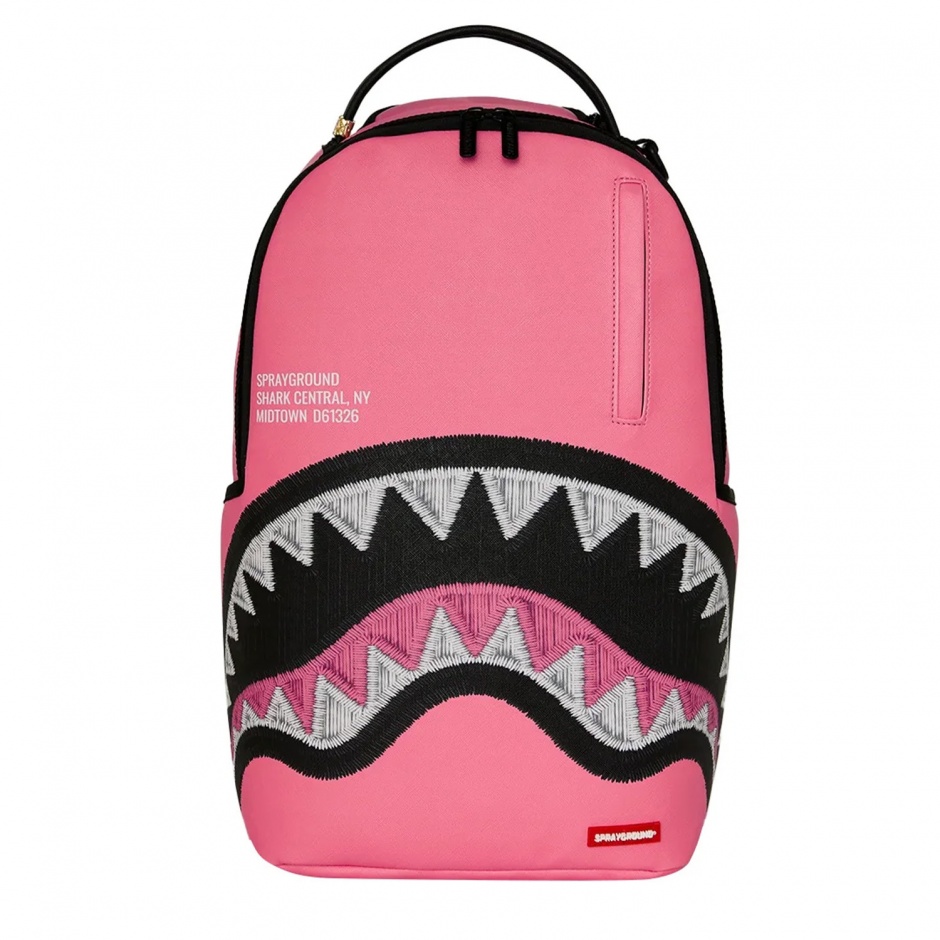 SPRAYGROUND Rucsac SHARK CENTRAL PINK EMBROIDERED SHARK - vezi 1 - Pepina.ro SPRAYGROUND Rucsac SHARK CENTRAL PINK EMBROIDERED SHARK - vezi 1