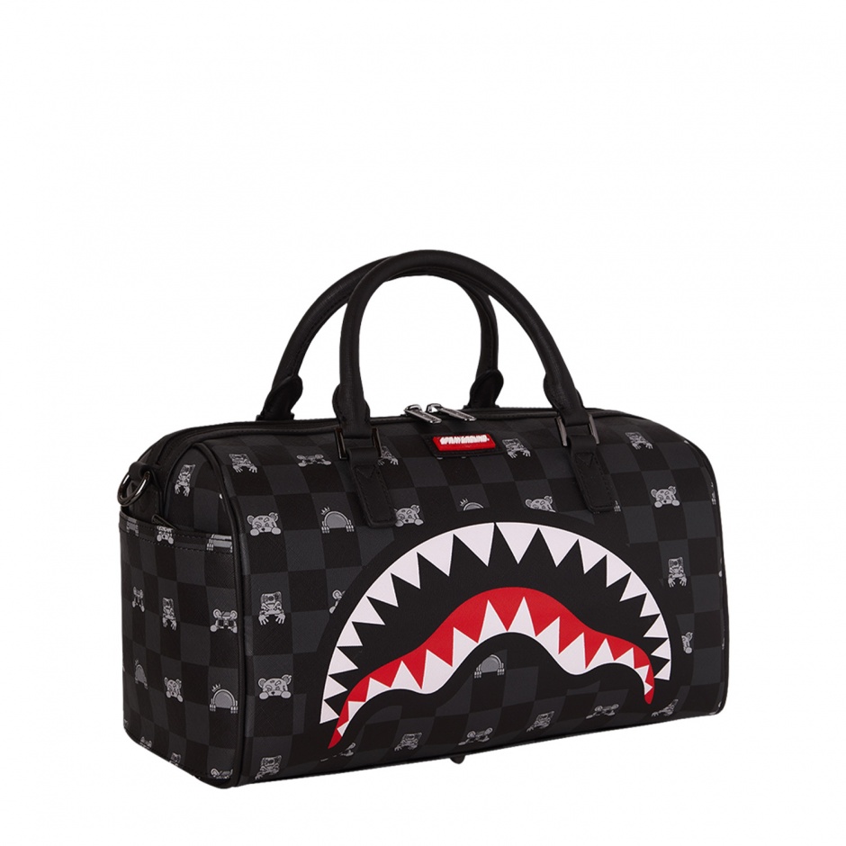 SPRAYGROUND Geantă de voiaj GRAY PEEKING CHARACTER - vezi 2
