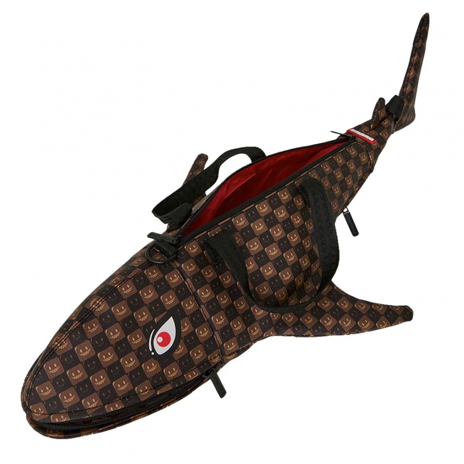 SPRAYGROUND Sac SHARKS IN PARIS WTF BUBBLE BROWN CHECK SHARK - vezi 3 - Pepina.ro SPRAYGROUND Sac SHARKS IN PARIS WTF BUBBLE BROWN CHECK SHARK - vezi 3