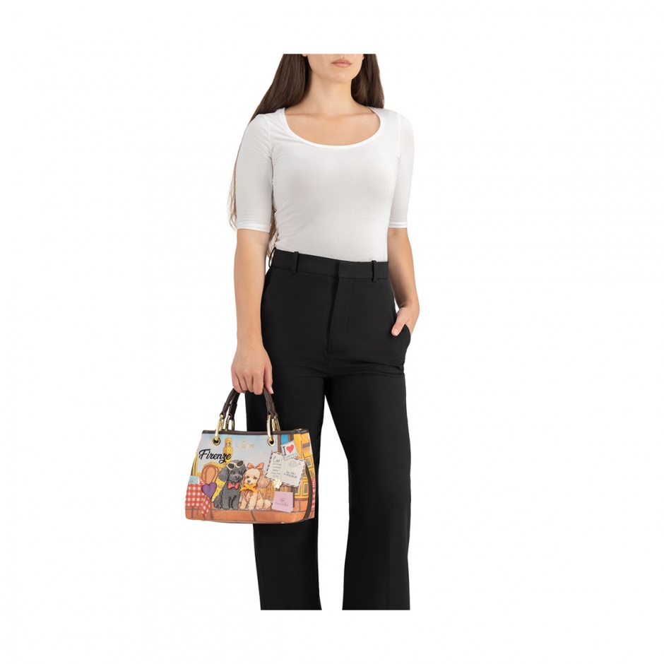 BRACCIALINI Geantă damă Cartoline Firenze - vezi 5 - Pepina.ro BRACCIALINI Geantă damă Cartoline Firenze - vezi 5