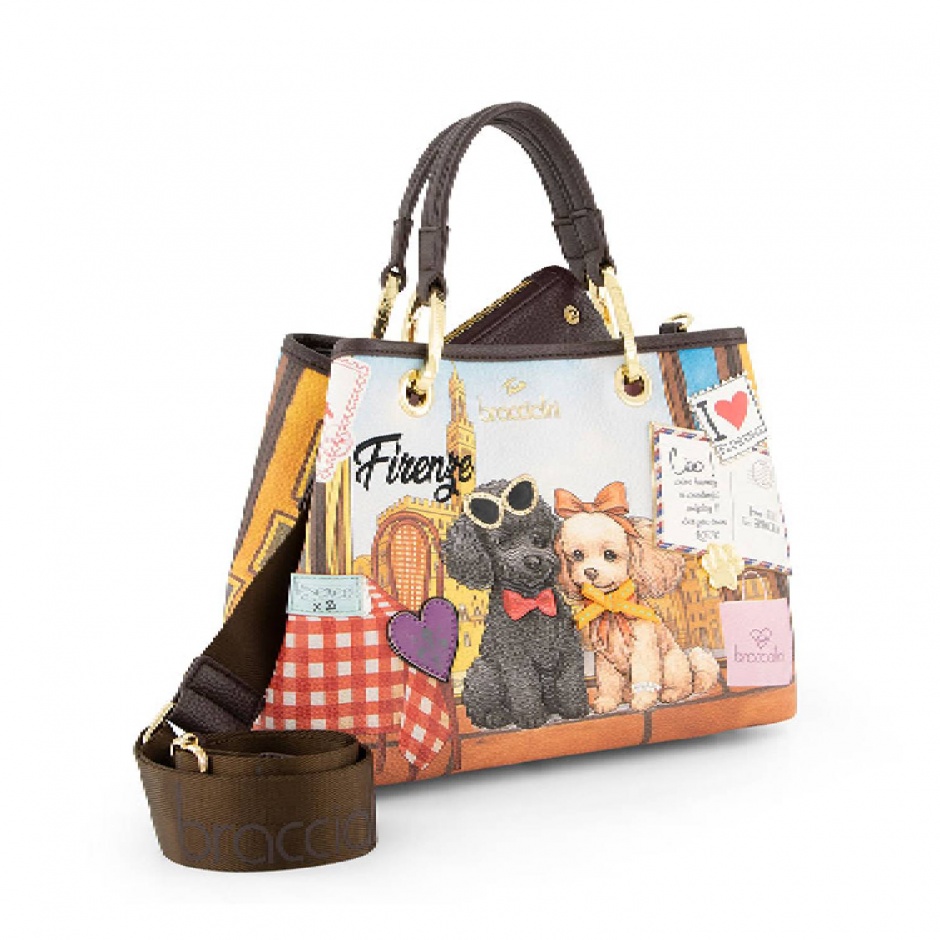 BRACCIALINI Geantă damă Cartoline Firenze - vezi 2 - Pepina.ro BRACCIALINI Geantă damă Cartoline Firenze - vezi 2