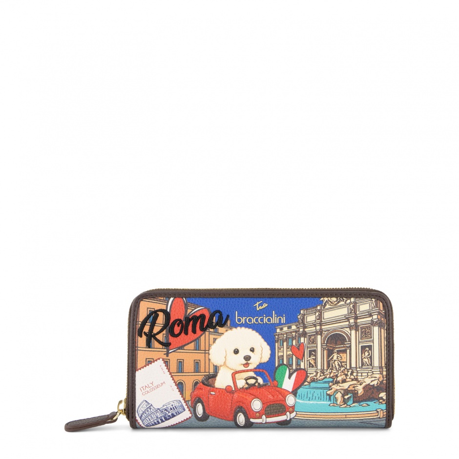 BRACCIALINI Portofel damă Cartoline Roma - vezi 1 - Pepina.ro BRACCIALINI Portofel damă Cartoline Roma - vezi 1