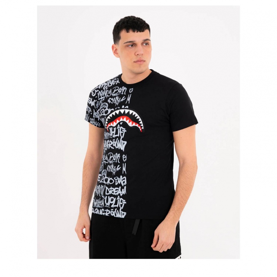 SPRAYGROUND Tricou bumbac bărbați SPLIT GRAFFITI - vezi 1