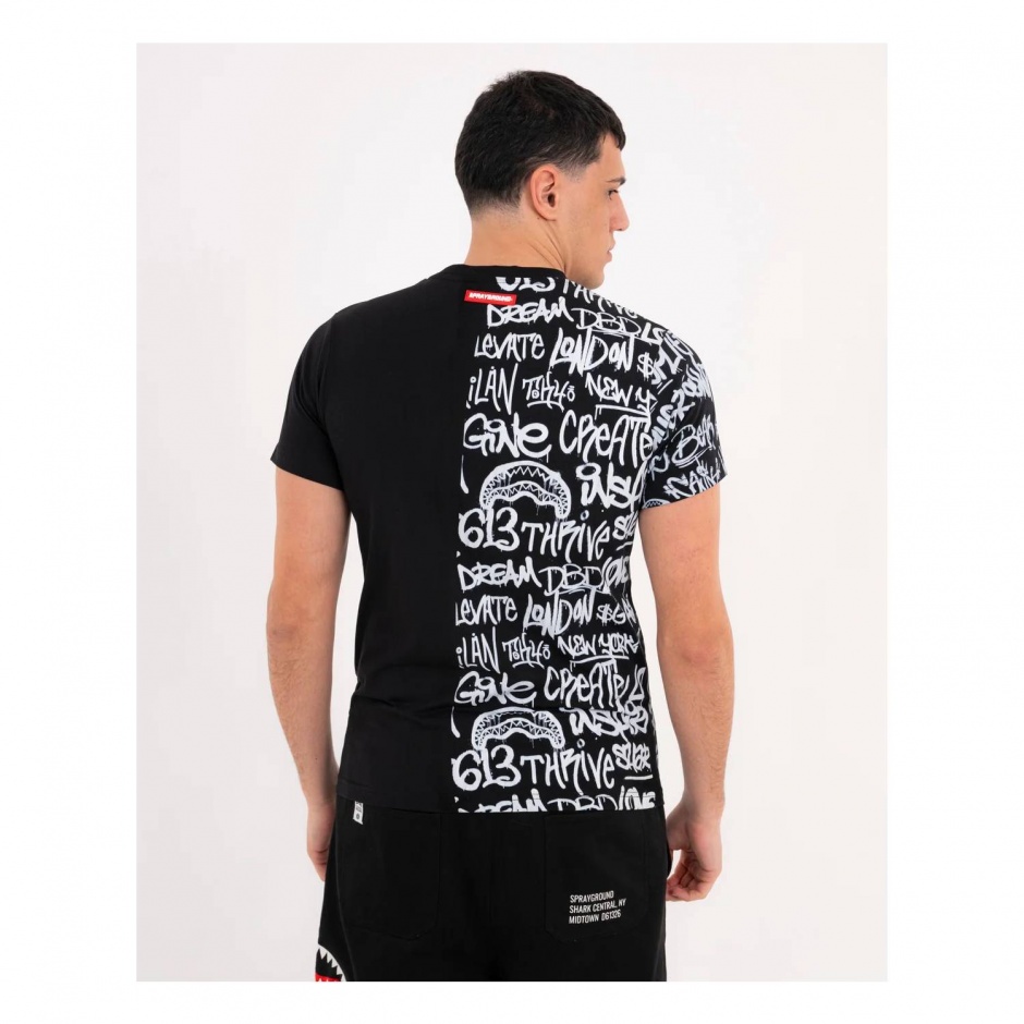 SPRAYGROUND Tricou bumbac bărbați SPLIT GRAFFITI - vezi 2