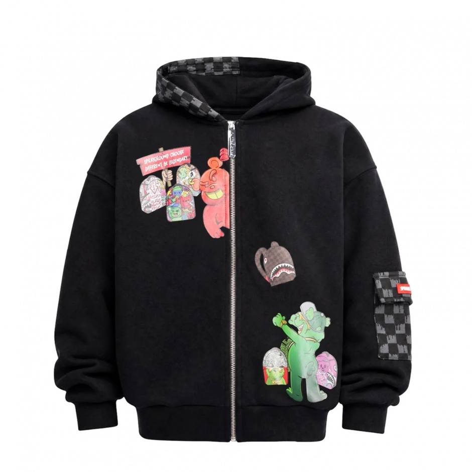 SPRAYGROUND Hanorac copii THROW IT TO ME DRIP CHECKERED SPLIT - vezi 3