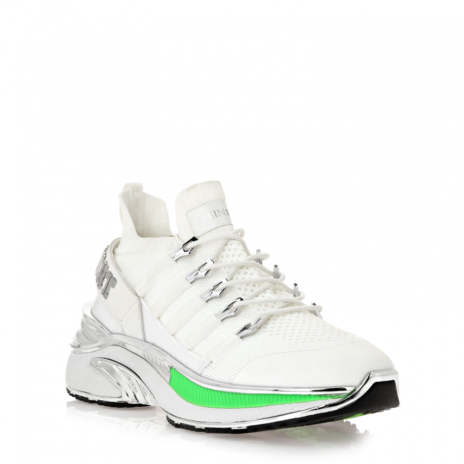 PLEIN SPORT Adidași albi damă RUNNER CHROME SURFER - vezi 2