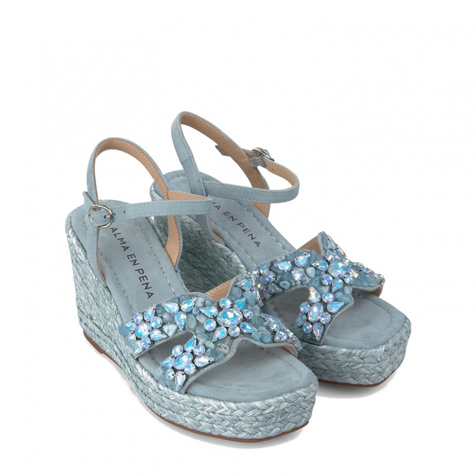 ALMA EN PENA Sandale damă albastre cu platformă - vezi 2