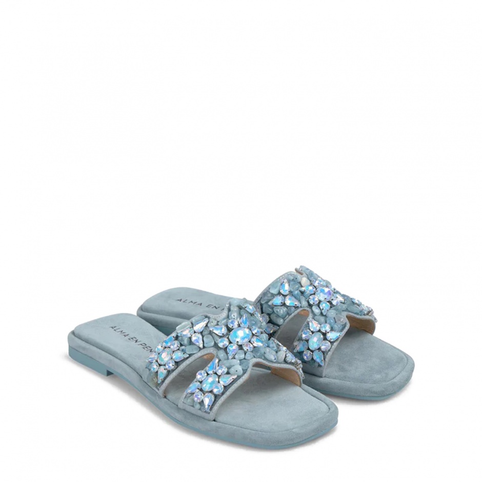 Alma En Pena Papuci velur damă albaștri - vezi 2