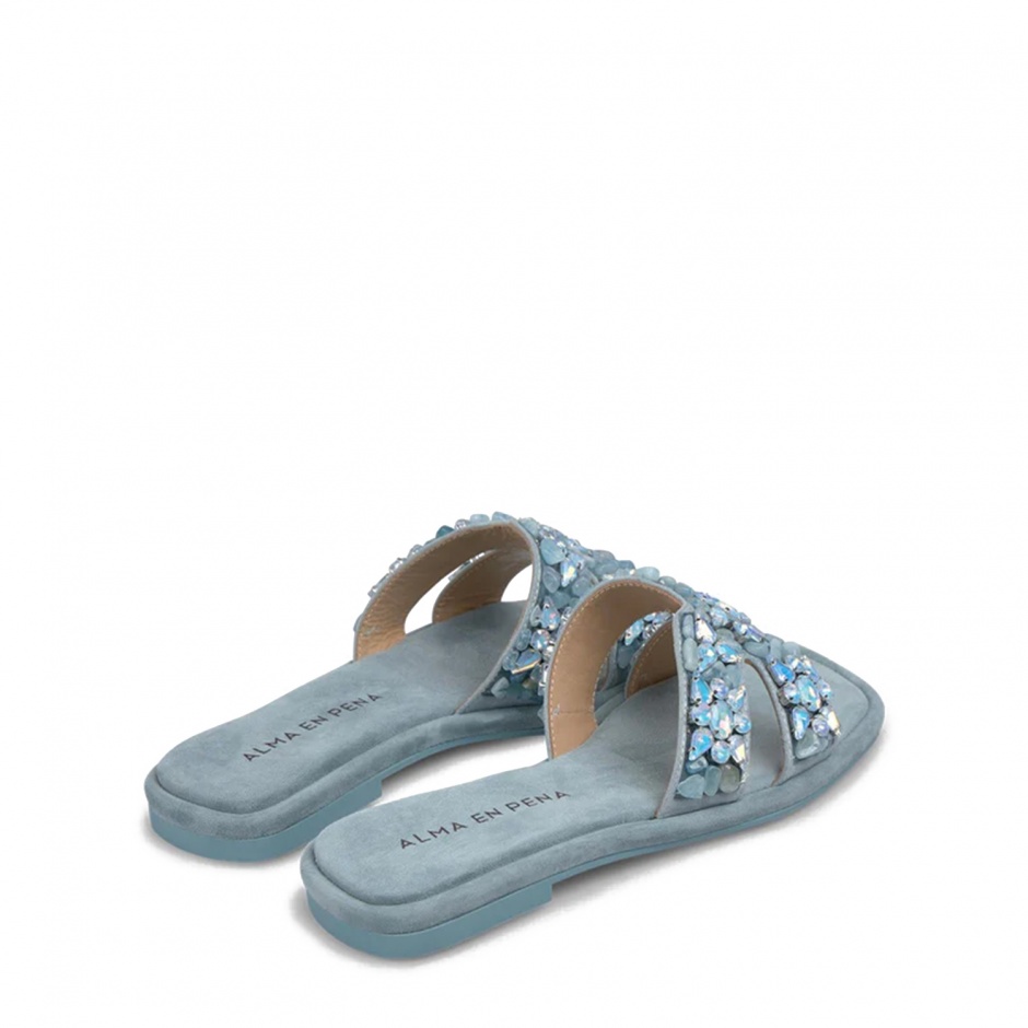 Alma En Pena Papuci velur damă albaștri - vezi 3