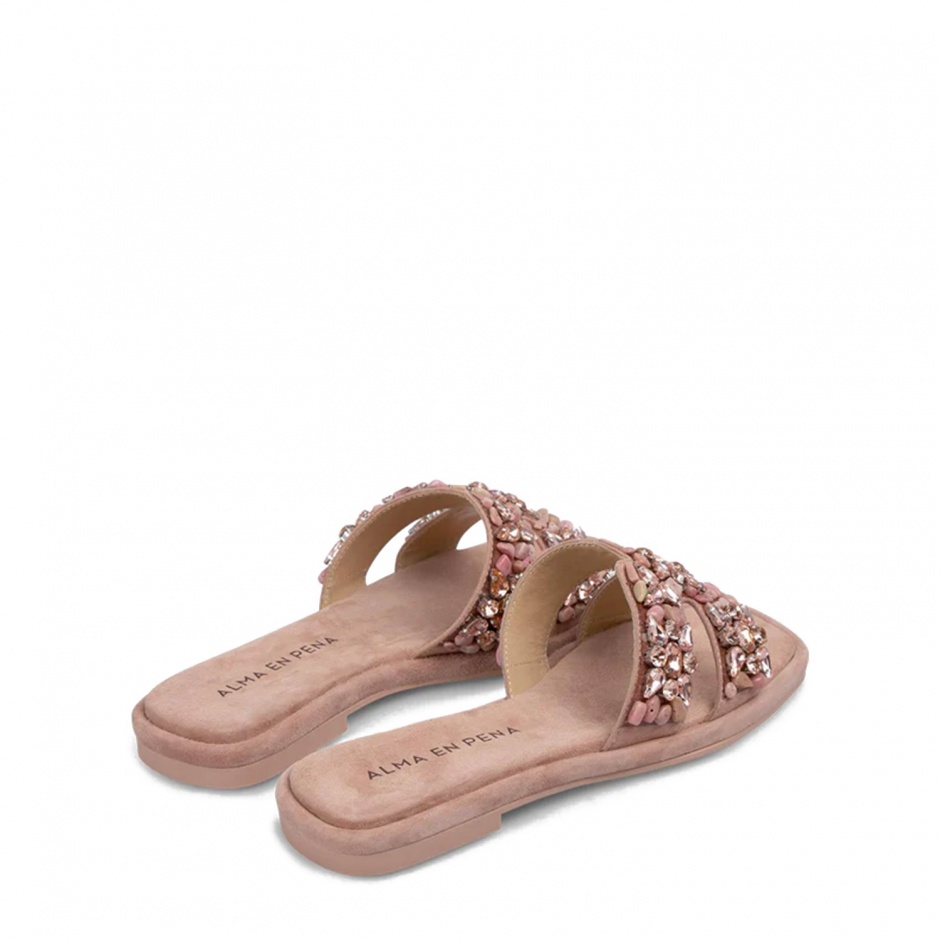 ALMA EN PENA Papuci velur damă roz - vezi 3
