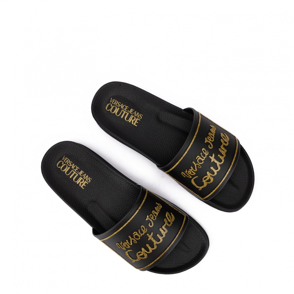 VERSACE JEANS Papuci damă negri - vezi 2 - Pepina.ro VERSACE JEANS Papuci damă negri - vezi 2