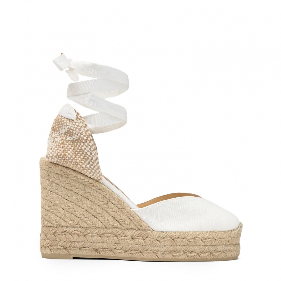 Castaner Espadrile damă albe cu platformă - vezi 1