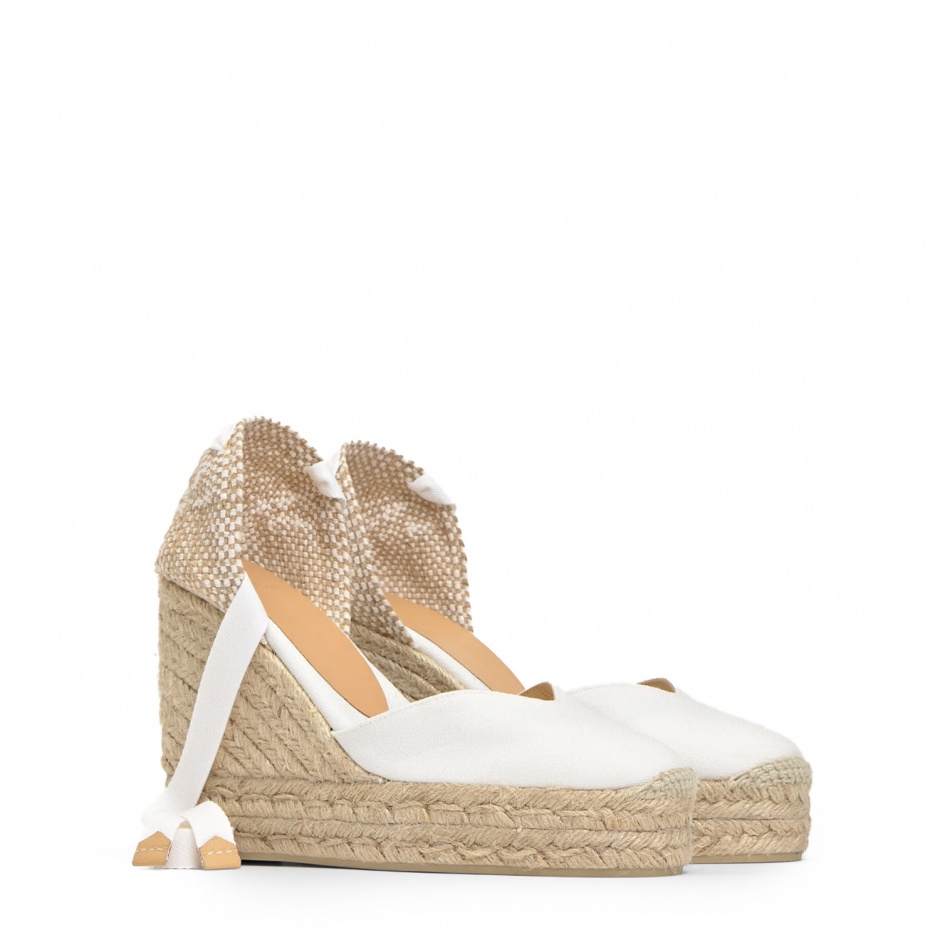 Castaner Espadrile damă albe cu platformă - vezi 2
