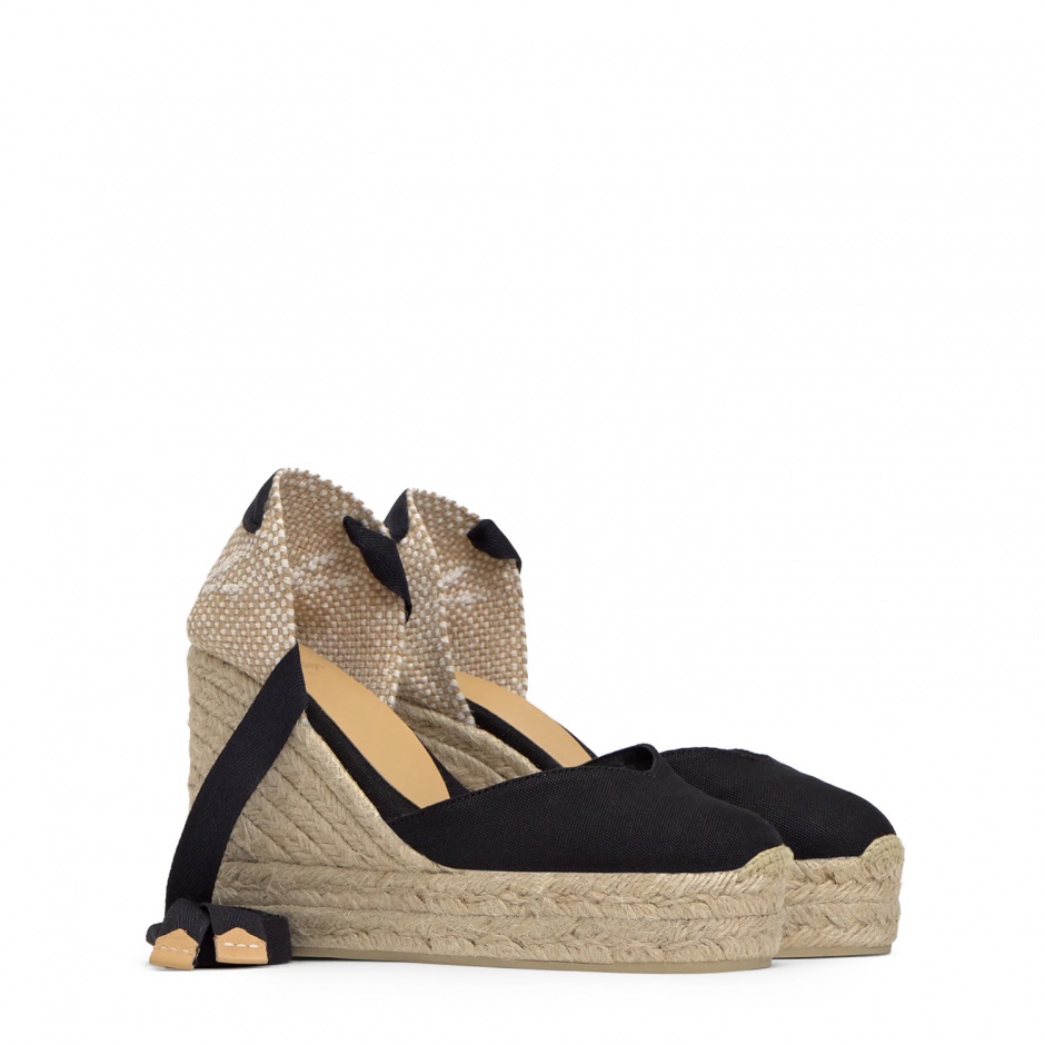 Castaner Espadrile damă negre cu platformă - vezi 2