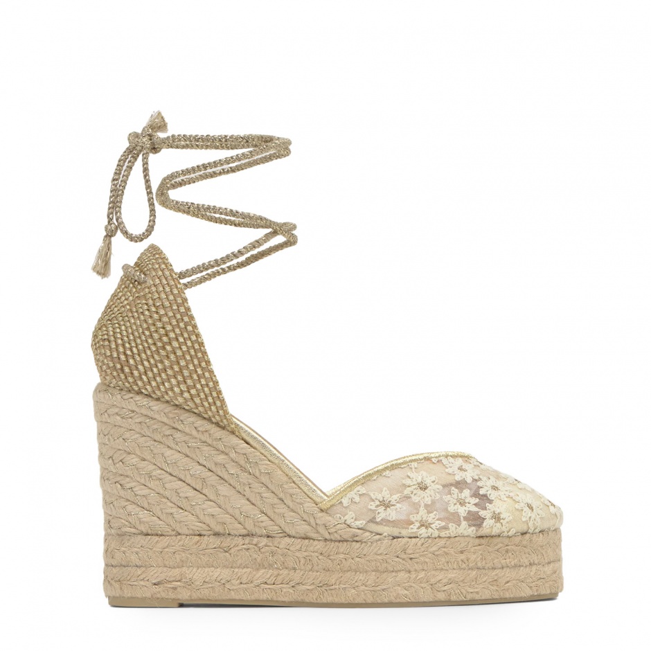 Castaner Espadrile damă bej cu broderie - vezi 1