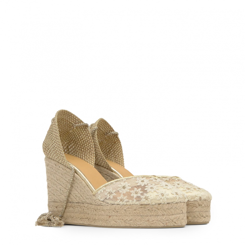 Castaner Espadrile damă bej cu broderie - vezi 2