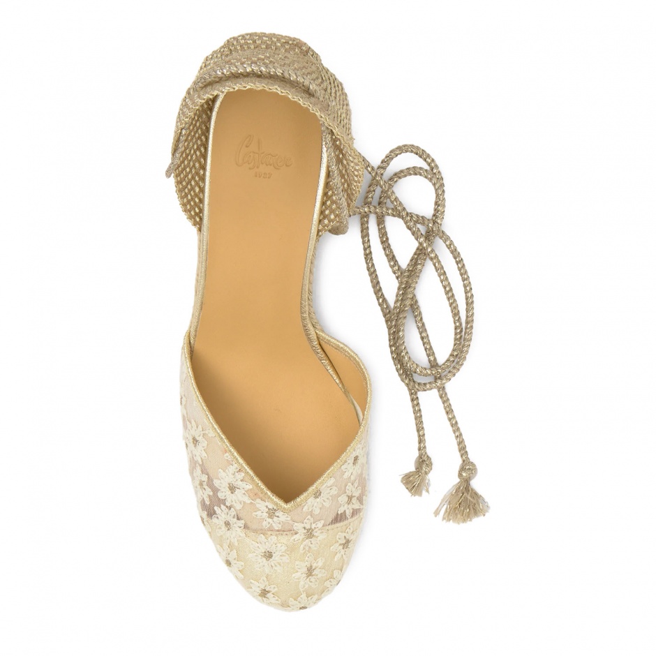 Castaner Espadrile damă bej cu broderie - vezi 3