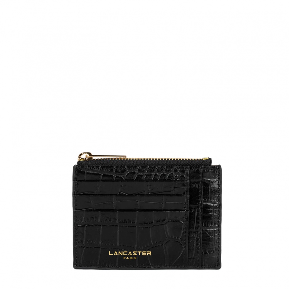 LANCASTER Cardholder damă negru cu fermoar Exo - vezi 1