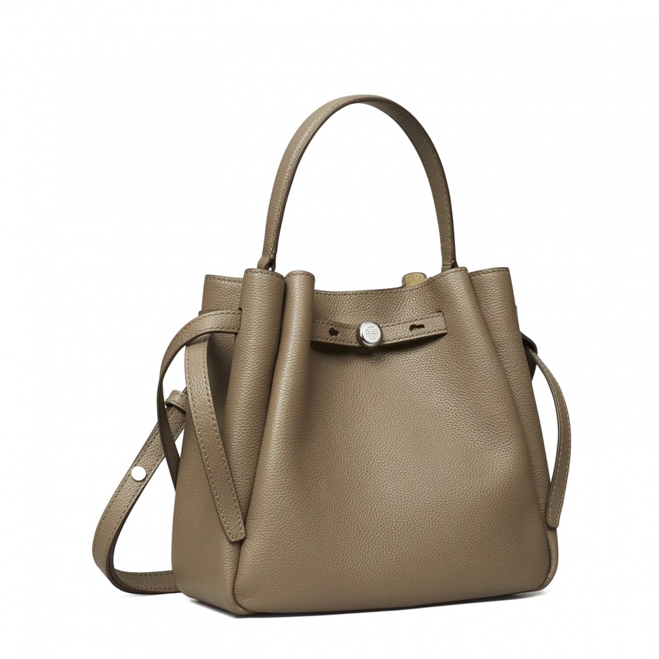 TORY BURCH Geantă gri damă Romy Bucket - vezi 2