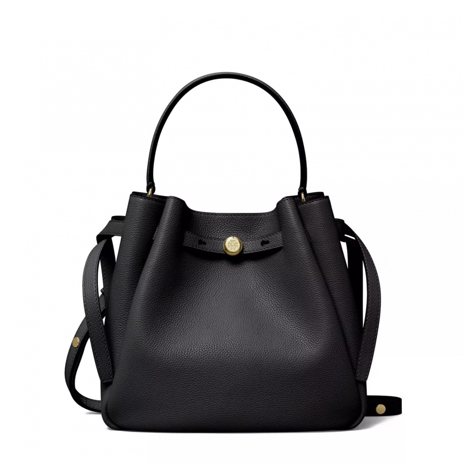 TORY BURCH Geantă neagră damă Romy Bucket - vezi 1 - Pepina.ro TORY BURCH Geantă neagră damă Romy Bucket - vezi 1