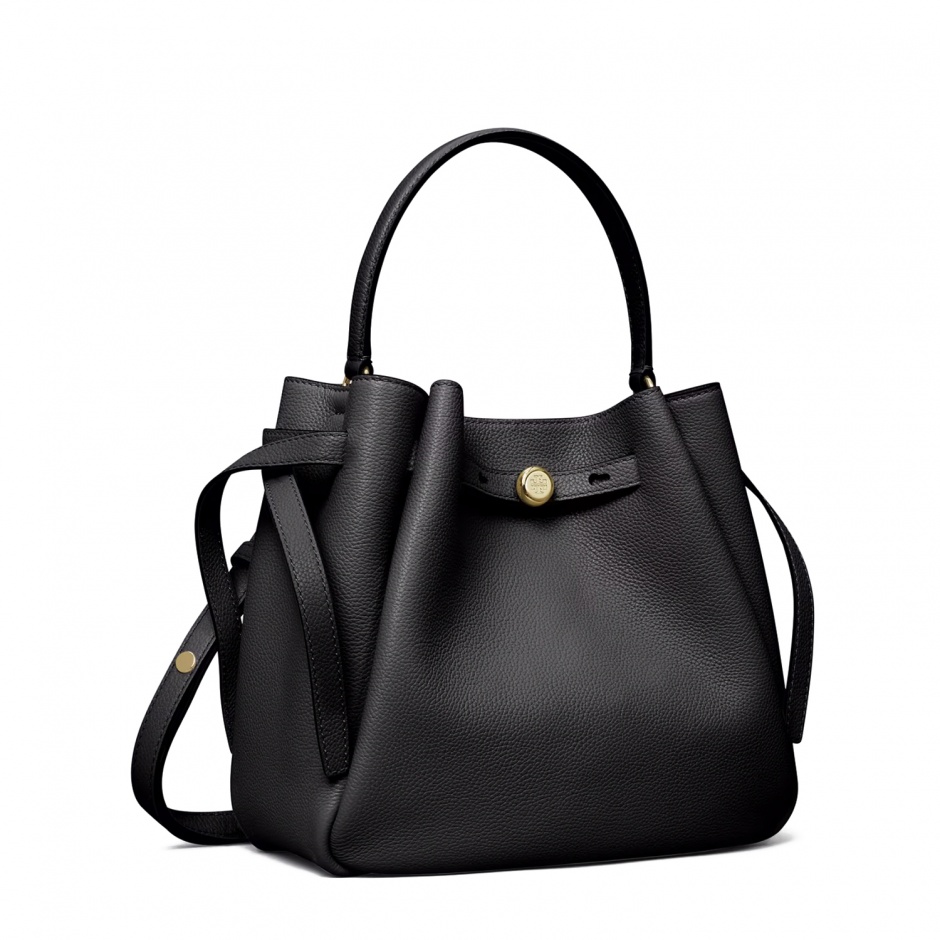 TORY BURCH Geantă neagră damă Romy Bucket - vezi 2