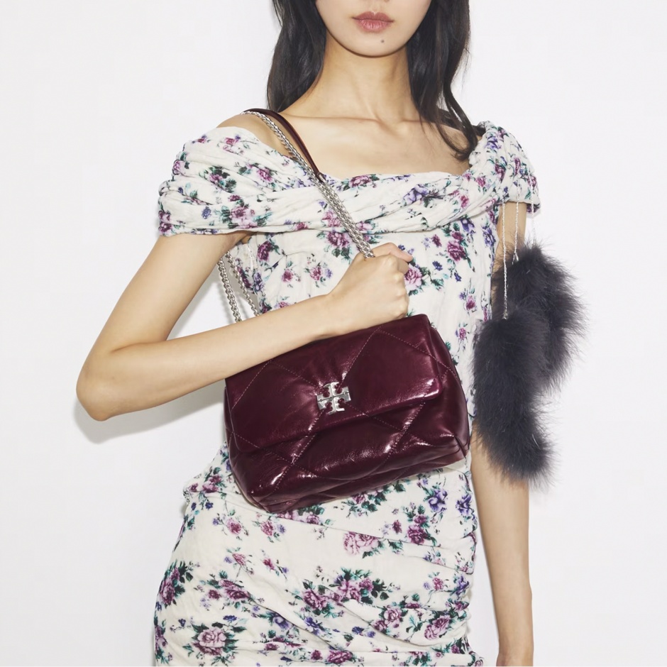 TORY BURCH Geantă damă vișinie Kira Diamond - vezi 3