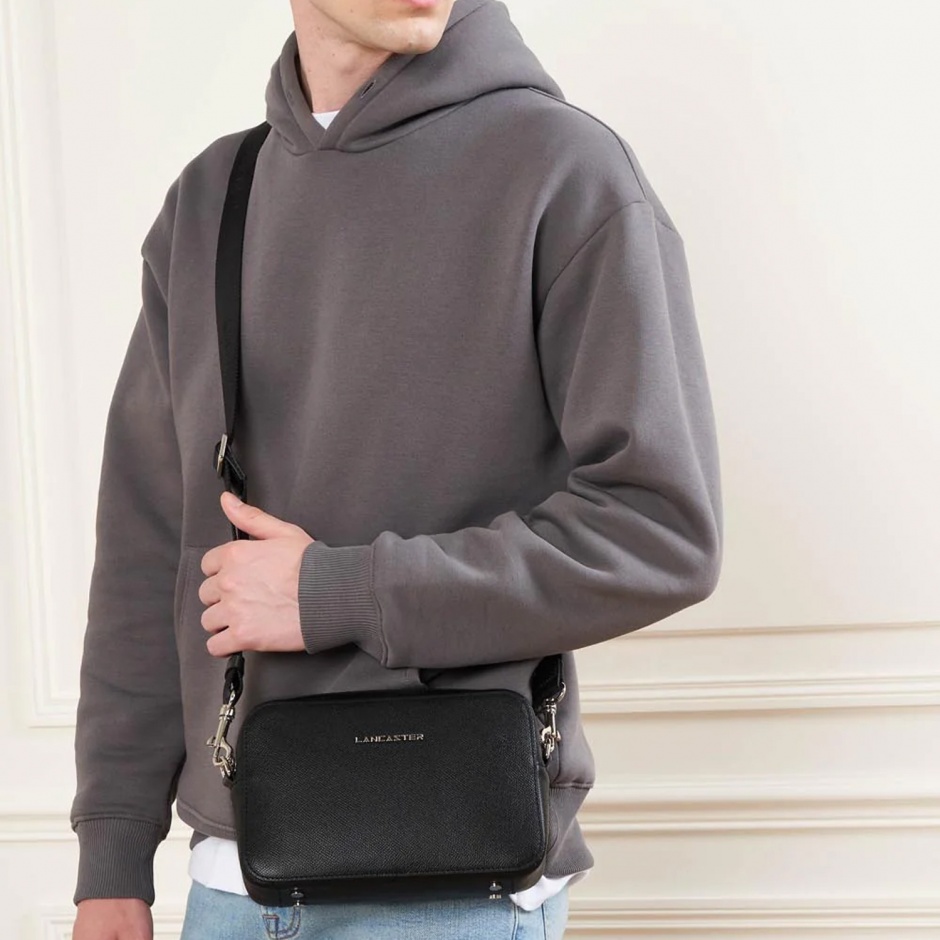 LANCASTER Geantă bărbați neagră Delphino Lucas - vezi 4