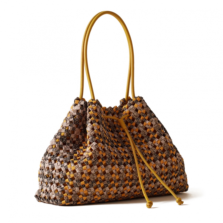 BORBONESE Geantă damă galbenă La Nido Shopping Bag - vezi 2