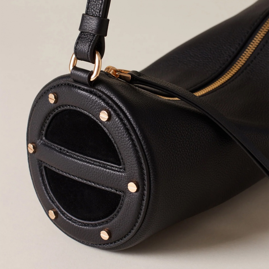 BORBONESE Poșetă damă neagră Vis A Vis Bowler Small - vezi 3