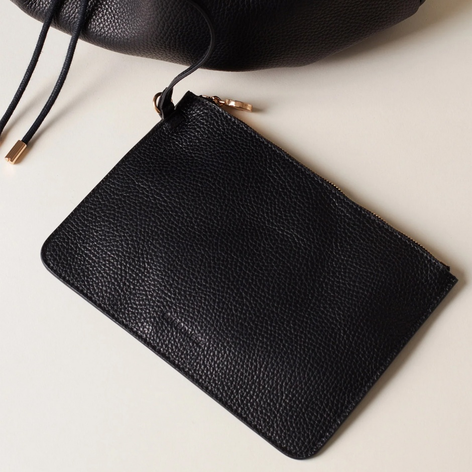 BORBONESE Geantă damă neagră Collier Hobo Bag - vezi 3