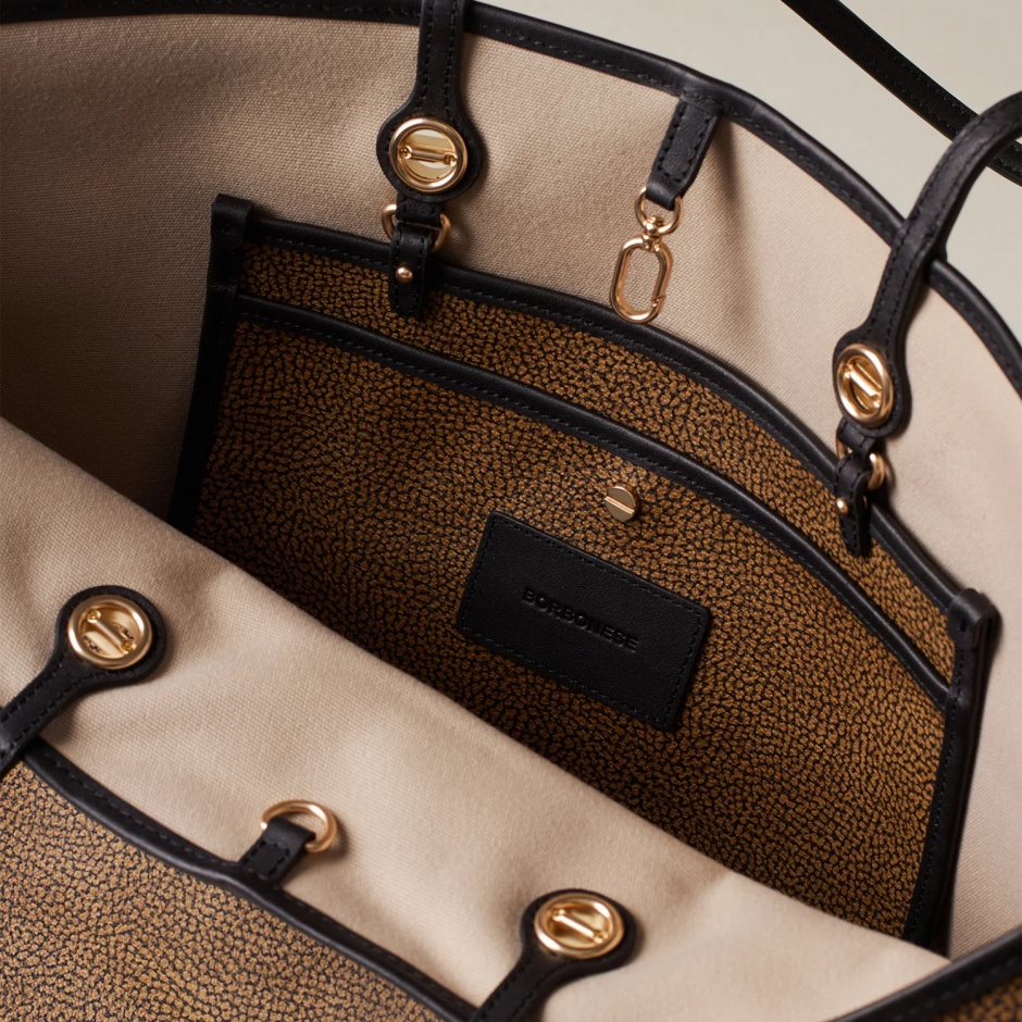 BORBONESE Geantă cumpărături damă Flight Large Shopping Bag - vezi 3