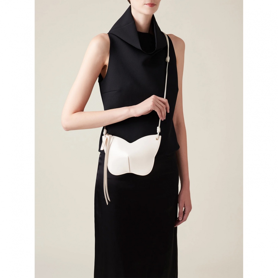 BORBONESE Poșetă damă bej Borboleta Mini - vezi 3